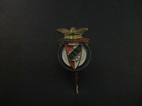 Benfica SLB( Sport Lisboa e Benfica) voetbalclub Portugal E Pluribus Unum ( (alles voor één) goudkleurige kroon